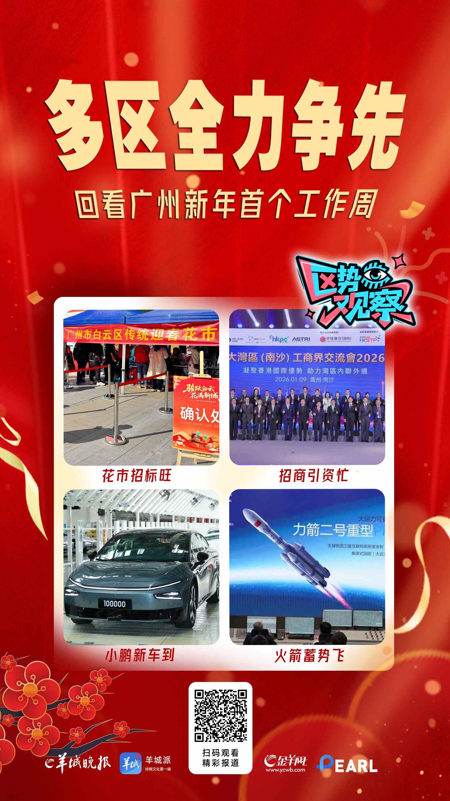 多区全力争先！回看广州新年首个工作周｜区势观察